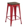 Picture of TOLIX Replica Bar Stool  Rustic Elm Seat *6 colors - Yellow-29.5 Inches