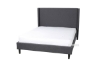 Picture of POOLE Upholstered Bed Frame in Double/Queen/King Size (Dark Grey)