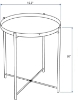 Picture of SASAKI Side Table with Removable Tray (White)