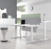 Picture of UP1 STRAIGHT 59"/63"/71" Long Desktop (White/Oak)