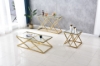 Picture of DIAMOND 120 Glass Top Coffee Table (Golden Stainless Steel Frame)