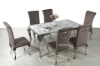 Picture of AITKEN 160 Marble Top Stainless 7PC Dining Set