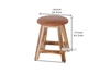 Picture of FUJIYAMA Round Stool (Genuine Cowhide)