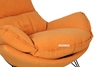 Picture of LOBSTER Fabric Rocking Chair with Footstool (Orange)