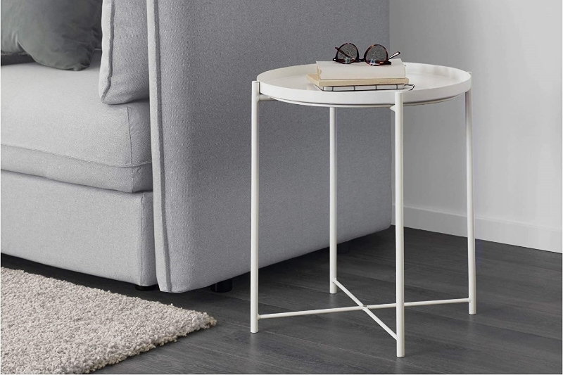 Picture of SASAKI Side Table with Removable Tray (White)