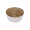 Picture of Seagrass Belly Basket/ Floor Planter/ Storage Belly Basket in White & Natural Two Tone Color Medium Size