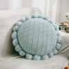 Picture of ROUND HAND-KNITTED Tassel Cushion with Inner (Dia 19.6")