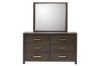 Picture of GLINDA 6-Drawer Dresser with Mirror (Grey)