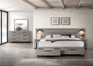 Picture of WESTDEN Bedroom 6PC Combo (Grey) - Queen Size  