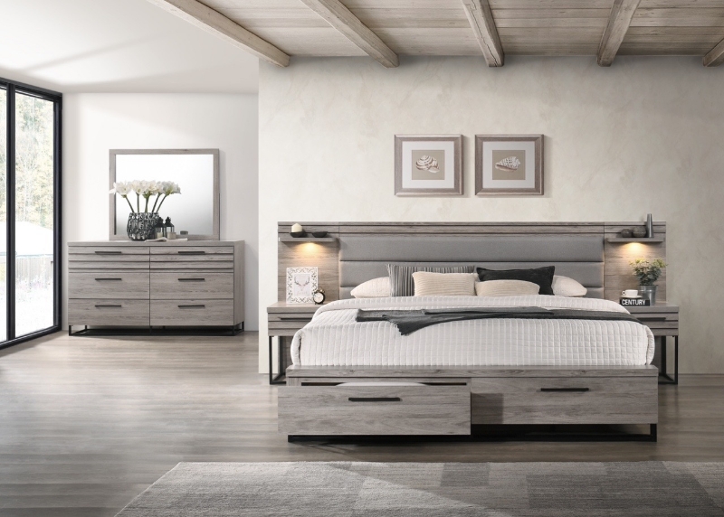 Picture of WESTDEN Bedroom 6PC Combo (Grey) - Queen Size  