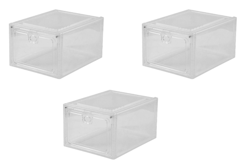 Picture of MONOLA Hard Shell Large Size Stackable Shoe Storage Box - Set of 3