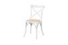 Picture of ALBION Solid Beech Wood Cross Back Dining Chair with Rattan Seat (White)