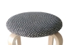 Picture of LOFT Bentwood Stackable Stool (Black & White Pad) - Each