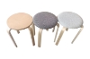 Picture of LOFT Bentwood Stackable Stool (Black & White Pad) - Each