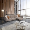Picture of PALERMO Fabric Sectional Sofa (Brown)