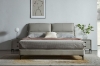 Picture of ROMEO Genuine Leather Bed Frame (Light Grey) - Queen Size	