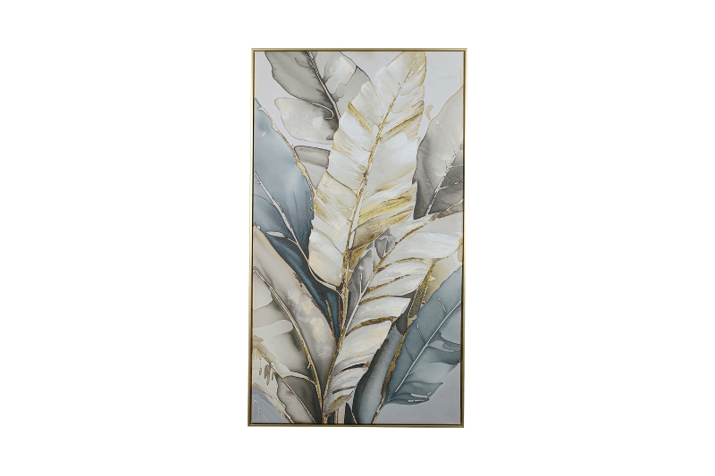 Picture of H77 31"x55" Golden Frame Hand Oil Painting Canvas Wall Art