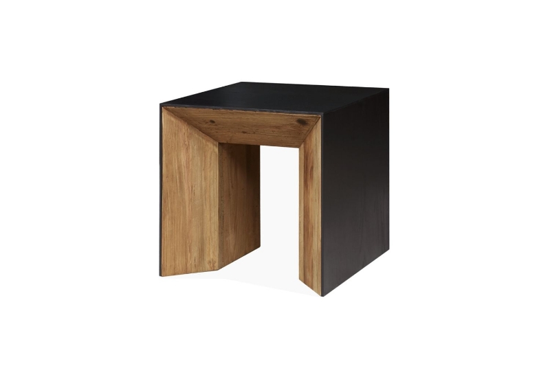 Picture of BETA Reclaimed Pine Wood Side Table (23.6" x 23.6")