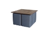 Picture of IRENE 5PC 27.5" Square Coffee Table with 4 Stools