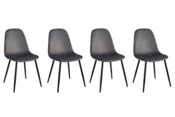 Picture of 【Pack of 4】HASAN Velvet Dining Chair 