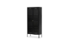 Picture of STARK Steel Frame 2-Arched Door Accent Glass Display Cabinet (Black)