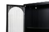 Picture of STARK Steel Frame 2-Arched Door Accent Glass Display Cabinet (Black)