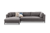 Picture of AMELIE Fabric Sectional Sofa with Ottoman (Dark Grey)