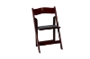 Picture of RETREAT Foldable Dining Chair - Light Brown Chair with White PU Seat