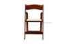Picture of RETREAT Foldable Dining Chair - Light Brown Chair with White PU Seat