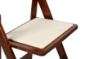 Picture of RETREAT Foldable Dining Chair - Light Brown Chair with White PU Seat