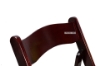 Picture of RETREAT Foldable Dining Chair - Light Brown Chair with White PU Seat