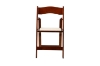 Picture of RETREAT Foldable Dining Chair - Light Brown Chair with White PU Seat