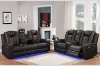Picture of MONROSE Air Leather Dual Motor Reclining Sofa Range (Brown) - Loveseat with Console & Bluetooth Speaker & Wireless Charging (2RRC)