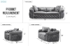 Picture of PIEDMONT Chesterfield Velvet Sofa Range (Grey)