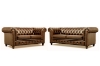 Picture of WILLIFORD 100% Genuine Leather Chesterfield Sofa Range (Tobacco) - Loveseat + Sofa Set