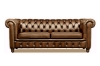 Picture of WILLIFORD 100% Genuine Leather Chesterfield Sofa Range (Tobacco) - Loveseat + Sofa Set