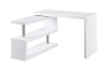 Picture of MACIE 360° Rotate Office Desk with Shelf (High Gloss White)