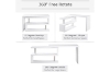 Picture of MACIE 360° Rotate Office Desk with Shelf (High Gloss White)