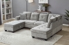 Picture of  NEBULA Premium Sectional Sofa with Storage Ottoman (Misty Grey) - Chaise Facing Right