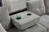 Picture of  NEBULA Premium Sectional Sofa with Storage Ottoman (Misty Grey) - Chaise Facing Right