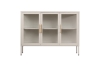 Picture of STARK Steel Frame 35.5"x47" 3-Door Transparent Glass Display Cabinet (Cream)