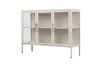 Picture of STARK Steel Frame 35.5"x47" 3-Door Transparent Glass Display Cabinet (Cream)