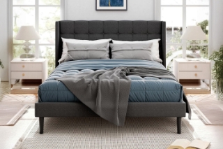 Picture of SONOMA Fabric Bed Frame (Dark Grey) - Double