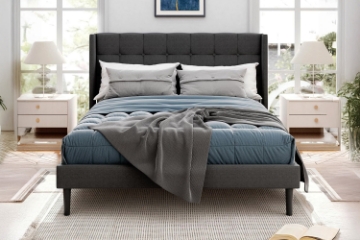 Picture of SONOMA Fabric Bed Frame (Dark Grey) - Double