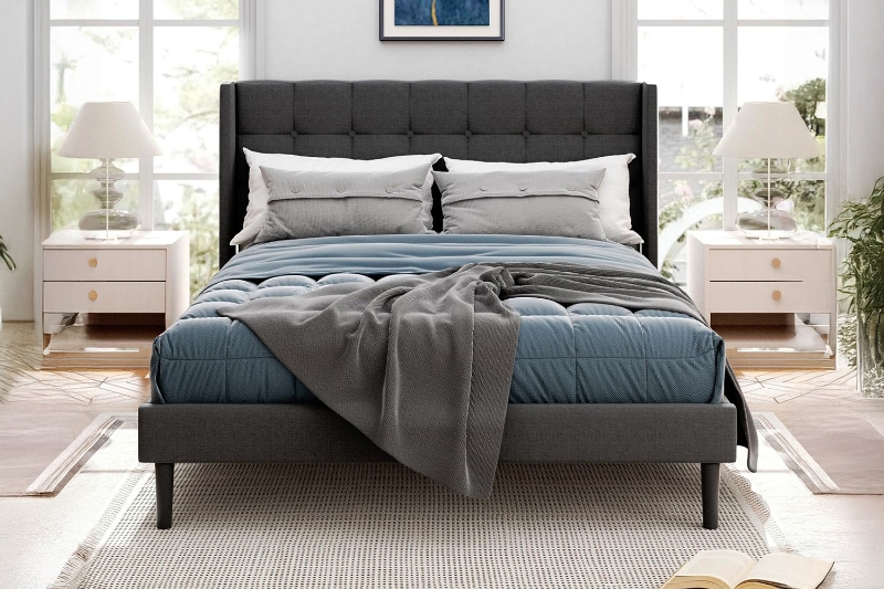 Picture of SONOMA Fabric Bed Frame (Dark Grey) - Double