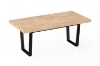 Picture of SYNERGYPLUS Dining Table with Trapezoid Metal Legs (Natural Oak) - 71"x35.5"