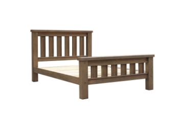 Picture of WESTMINSTER Solid Oak Bed Frame in Queen/ Eastern King  Size (Classic Walnut)