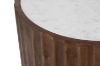 Picture of KASIA D35" Mango Wood Round Coffee Table with Marble Top