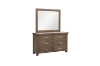 Picture of WESTMINSTER  6-Drawer Solid Oak Dresser with Mirror (Classic Walnut)