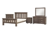 Picture of WESTMINSTER Solid Oak Bedroom Combo (Classic Walnut) - 3PC Queen Size